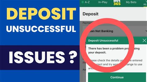 bet365 deposit unsuccessful